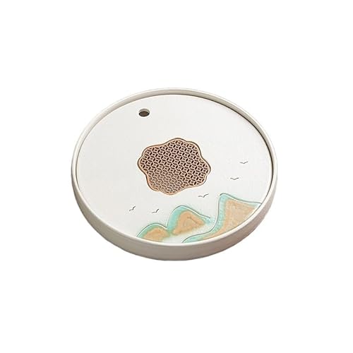 Kung Fu Teeschale Chinesisches rundes Teeschale, Wohnzimmer Haushalts kleine Abwasserschale, Keramik Wasserspeicher Einfache trockene Teetisch Tee Sea Tee Tablett Home Tee Tisch Tee Tablett Kung Fu Teeschale Chinesisches rundes Teeschale, Wohnzimmer Haushalts kleine Abwasserschale, Keramik Wasserspeicher Einfache trockene Teetisch Tee Sea Tee Tablett Home Tee Tisch Tee Tablett von TEESONG