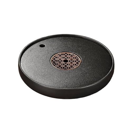 Kung Fu Teetablett Japanisches Teetablett Home Einfache und moderne runde Keramik, große Wasserspeicherkapazität Kung Fu Home Teetisch Teetablett von TEESONG