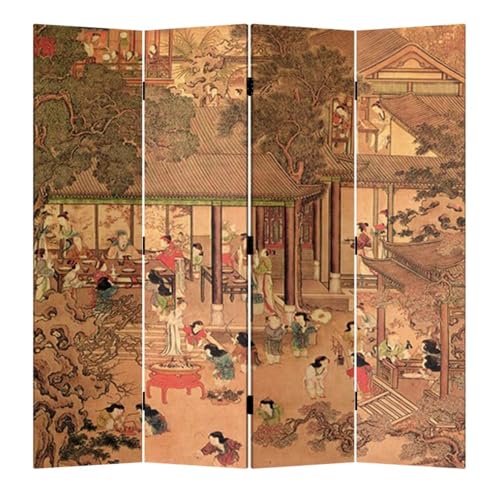 Raumteiler Sichtschutz Bodenstehende Retro-chinesische Paravent-Trennwand, dekorative Hintergrundwand for das Wohnzimmer zu Hause, Klapp-Paravent for die Privatsphäre im Zimmer Raumteiler Sichtschutz Bodenstehende Retro-chinesische Paravent-Trennwand, dekorative Hintergrundwand for das Wohnzimmer zu Hause, Klapp-Paravent for die Privatsphäre im Zimmer von TEESONG