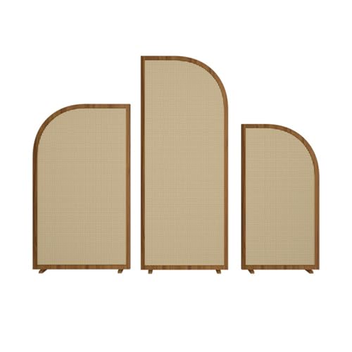 Raumteiler Sichtschutz Bodenstehender Rattan-Sichtschutz, Trennwand for Zuhause, Wohnzimmer, Veranda, Büro, Dekoration, Sichtschutz, Kombinationssitz-Sichtschutz von TEESONG