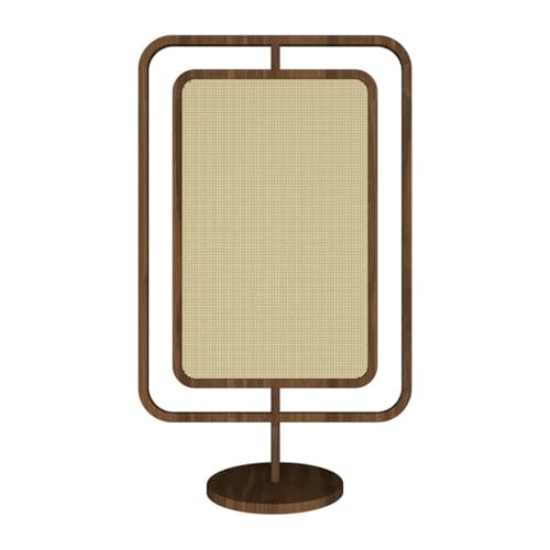 Raumteiler Sichtschutz Bodenstehender Rattan-Sichtschutz, Trennwand for Zuhause, Wohnzimmer, Veranda, Büro, Dekoration, Sichtschutz, drehbarer Sitz-Sichtschutz von TEESONG