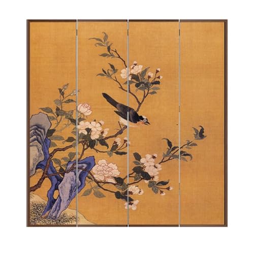 Raumteiler Sichtschutz Bodenstehender Sichtschutz for Zuhause, Wohnzimmer, Veranda, Büro, Hintergrund, Wand, Blumen- und Vogel-Klappschirm Raumteiler Sichtschutz Bodenstehender Sichtschutz for Zuhause, Wohnzimmer, Veranda, Büro, Hintergrund, Wand, Blumen- und Vogel-Klappschirm von TEESONG