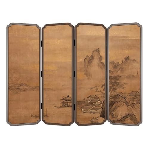 Raumteiler Sichtschutz Home Stand-Screen Partition Wohnzimmer Hintergrund Wand Veranda Büro Sichtschutz Landschaft Malerei Folding Screen von TEESONG