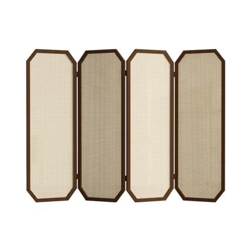 Raumteiler Sichtschutz Rattan-Sichtschutz, Trennwand, Zuhause, Wohnzimmer, Veranda, Büro, Teestube, Hintergrundwand, Sichtschutz, Retro-Klappschirm von TEESONG