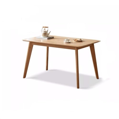 Schreibtisch Couchtisch Massivholz Esstisch Einfache moderne Esche Esstisch für Zuhause Nordischer Holz Farbtisch Esstisch Abendessen Teetisch(M:140 * 80 * 75,8cm) von TEESONG