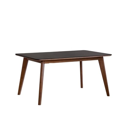 Schreibtisch Couchtisch Massivholz Esstisch Moderne leichte Luxus Nussbaum Esstisch Nordic Home Wohnzimmer Holz Steingella Esstisch Teetisch(1300 * 800 * 760mm) von TEESONG