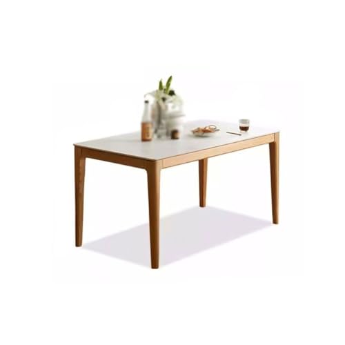 Schreibtisch Couchtisch Massivholz Schiefer Esstisch, moderner einfacher Esstisch, Nordic Home Esstisch, Partytisch, Schreibtisch Teetisch(M:130 * 80 * 75cm) von TEESONG