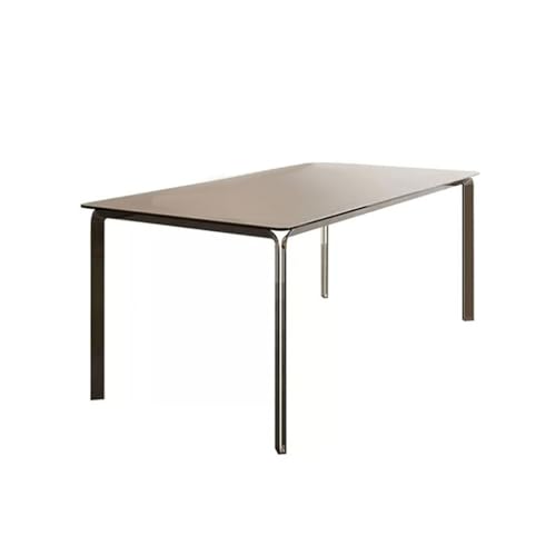 Schreibtisch Couchtisch Moderne minimalistischen Stil Rock Platte Esstisch Home Rechteckige Edelstahl Teetisch von TEESONG