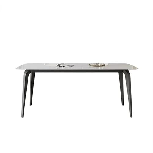Schreibtisch Couchtisch Moderner einfacher Esstisch, leichter Luxus Schiefer Esstisch, Skandinavisches Wohnzimmer Küchentisch, geeignet für Zuhause und Restaurant Teetisch(140cm*80cm*76cm) von TEESONG