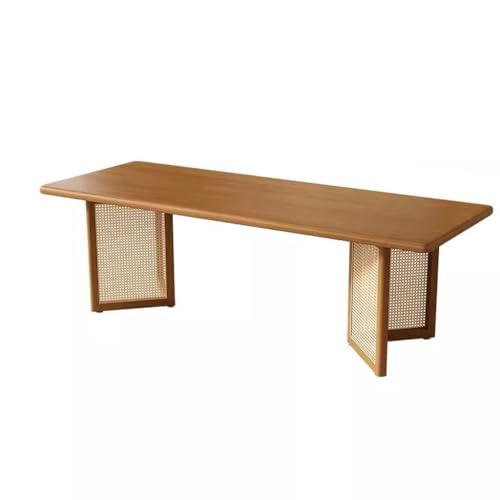 Schreibtisch Couchtisch Retro Haushalt Massivholz Esstisch Rattan Teetisch Tee Zimmer Teetisch Rechteckige Bett Und Frühstück Esstisch Teetisch von TEESONG
