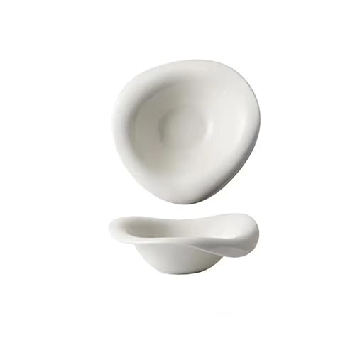 Speiseteller, 20,3 cm, weiße Keramikschale, Haushalt, Dessert, unregelmäßiger Salat, Joghurt, Küche, Backgeschirr, Geschirrteller, stapelbare Speiseteller Speiseteller, 20,3 cm, weiße Keramikschale, Haushalt, Dessert, unregelmäßiger Salat, Joghurt, Küche, Backgeschirr, Geschirrteller, stapelbare Speiseteller von TEESONG