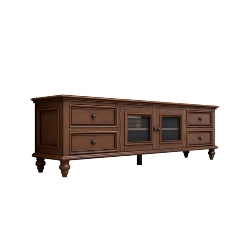 TEESONG TV-Schrank für Wohnzimmer, TV-Schrank aus Massivholz, Videomöbel, TV-Schrank für Schlafzimmer und Zuhause, TV-Schrank mit Stauraum TEESONG TV-Schrank für Wohnzimmer, TV-Schrank aus Massivholz, Videomöbel, TV-Schrank für Schlafzimmer und Zuhause, TV-Schrank mit Stauraum von TEESONG