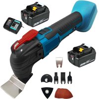Akku-oszillierende Multi Werkzeuge 3°oszillierende Winkel-Schnellladung/Freigabe 20000rpm mit 6pcs Werkzeug Zubehör-Schneiden, Schleifen, von TEETOK
