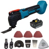 Teetok - Akku-oszillierendes Multi-Tool, 18V bürstenlose Multifunktionswerkzeuge 6 verschiedene Geschwindigkeit, 22 Zubehör Set (1x5500mAh Batterien von TEETOK