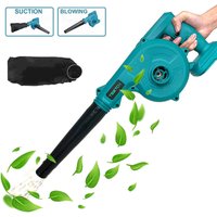 Elektrische Laubbläser und -sauger, 2-in-1-Akku-Laubbläser, Akku-Luftgebläse, Garten-Schneestaub-Blatt-Elektrosauger, (ohne Batterie), kompatibel mit von TEETOK