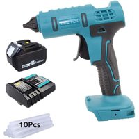 Heißklebepistole, Akku-Klebepistole, mit 5.5Ah Akku und DC18RC Ladegerät, 10 Heißklebestifte Transparente Klebestifte für DIY kleine Bastelarbeiten Heißklebepistole, Akku-Klebepistole, mit 5.5Ah Akku und DC18RC Ladegerät, 10 Heißklebestifte Transparente Klebestifte für DIY kleine Bastelarbeiten von TEETOK