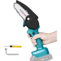 Teetok - Akku Kettensäge,4 Zoll Mini Kettensäge Akku Kleine Tragbare Einhand Kettensäge für Garten, Holz und Astscheren (ohne Akku),Kompatibel mit von TEETOK
