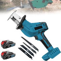 Teetok - Akku-Säbelsäge 18V Säbelsäge mit 2x 3.0A Li-Ionen-Batterien, Ladegerät, 4 Sägeblättern, Kompatibel mit Makita-Akku Säbelsäge für Holz und Teetok - Akku-Säbelsäge 18V Säbelsäge mit 2x 3.0A Li-Ionen-Batterien, Ladegerät, 4 Sägeblättern, Kompatibel mit Makita-Akku Säbelsäge für Holz und von TEETOK