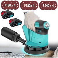 Teetok - Exzenterschleifer,Akku-Exzenterschleifer,Bürstenlos, Exzenterschleifer Poliermaschine 18 v Ø125 mm mit Staubbeutel und 4 Scheiben +2 3.0 a Teetok - Exzenterschleifer,Akku-Exzenterschleifer,Bürstenlos, Exzenterschleifer Poliermaschine 18 v Ø125 mm mit Staubbeutel und 4 Scheiben +2 3.0 a von TEETOK