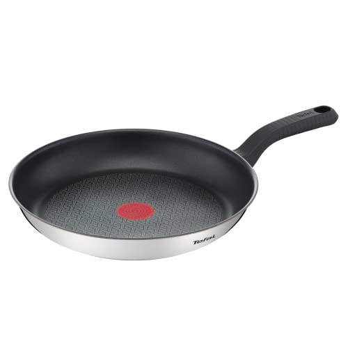 TEFAL Pfanne 30 cm, Induktion, Antihaftbeschichtung, hochwertiger Edelstahl, Temperaturanzeige Thermo-Spot, Comfort Max G7260744 von TEFAL