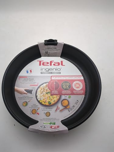 Tefal Ingenio Preference Bratpfanne 26 cm, stapelbar, Edelstahl, sichere Antihaftbeschichtung, Induktion, vielseitig einsetzbar, platzsparend, Temperaturanzeige, L9730502 von TEFAL