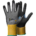 TEGERA Nitril-Handschuhe 8807-6 CRF-Technologie, Glasfasergarn, Nylon, Spandex, Nitrilschaum Größe 6 Grau, Gelb 6 Stück von TEGERA