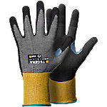 Tegera Nitril-Handschuhe 8805-7 Kohle CRF-Technologie Edelstahlgarn, HPPE, Nylon, Nitrilschaum, PU (Polypropylen) auf Wasserbasis Größe 7 Gelb, Grau 6 Stück von TEGERA