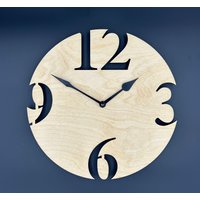 Wanduhr Für Wohnzimmer, Küche Oder Flur, Geschenk, Schön Und Sicher Verpackt, Dein Wunschtext Bis 100 Zeichen, Personalisierung von TEGravur