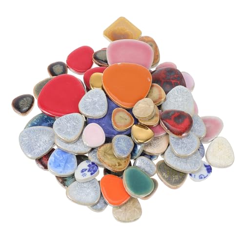 TEHAUX Mosaik Sortiment Fliesen Mosaikstein 500g Beutel Keramik Mosaikfliesen Einfach Zu Verarbeiten für Heimwerker von TEHAUX