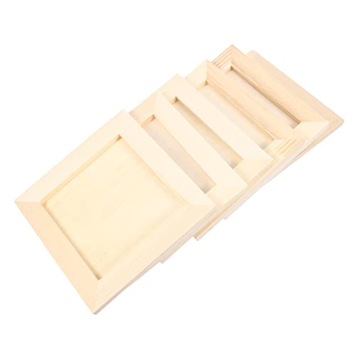 TEHAUX 1 Satz DIY Holz Bilderrahmen Kreative Dekorative Fotorahmen Hochwertigem Kiefernholz Für Kinderkunstwerke Und Bastelprojekte Leicht Und Tragbar 6 Stück von TEHAUX