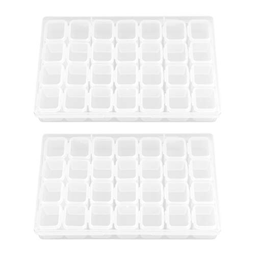 TEHAUX 1 Satz Diamant-aufbewahrungsbox Lagerung Schmuck Multifunktionale Aufbewahrungsbox Süssigkeiten Aufbewahrungsbox Quadratische Aufbewahrungsbox Transparent 2 Stück von TEHAUX