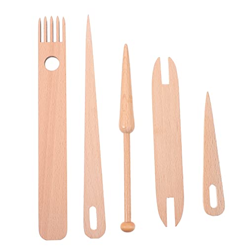 TEHAUX Komplettes Webwerkzeug-Set 5-teilig Holz-Shuttle-nadeln Webnadeln Mit Shuttle Für Bastelprojekte TEHAUX Komplettes Webwerkzeug-Set 5-teilig Holz-Shuttle-nadeln Webnadeln Mit Shuttle Für Bastelprojekte von TEHAUX