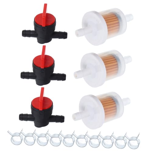 TEHAUX 1 Satz Karburator Absperrventil Kit für Rasenmäher Absperrventil Filter mit Schlauchschellen Zuverlässige Kraftstofflösung für Gartenmaschinen TEHAUX 1 Satz Karburator Absperrventil Kit für Rasenmäher Absperrventil Filter mit Schlauchschellen Zuverlässige Kraftstofflösung für Gartenmaschinen von TEHAUX