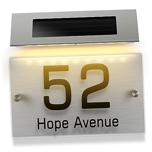 TEHAUX 1 Satz Solar Hausnummer Light mit Leds Solar Adressschild für Außen Beleuchtet für Garten Terrasse Einfahrt Energiesparend Installieren TEHAUX 1 Satz Solar Hausnummer Light mit Leds Solar Adressschild für Außen Beleuchtet für Garten Terrasse Einfahrt Energiesparend Installieren von TEHAUX