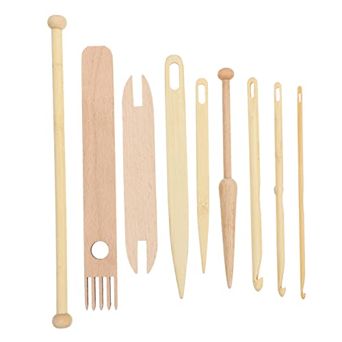 TEHAUX Holz Strick Häkelwerkzeuge Komplettes Zubehör Für Webstuhl Und Tapestry Set Für Anfänger Und Fortgeschrittene Holz-häkelnadeln Und Shuttle-Stick TEHAUX Holz Strick Häkelwerkzeuge Komplettes Zubehör Für Webstuhl Und Tapestry Set Für Anfänger Und Fortgeschrittene Holz-häkelnadeln Und Shuttle-Stick von TEHAUX
