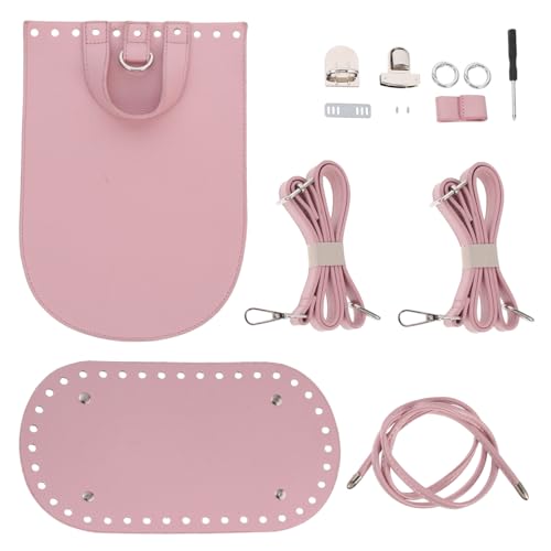 TEHAUX 1 Set DIY PU Leder Taschen Herstellung Kit, Stricken Häkeln Taschen Boden Riemen und Verschlüsse, handgefertigte Leder-Basis Material für DIY Geldbörsen Rucksäcke Herstellung Rosa TEHAUX 1 Set DIY PU Leder Taschen Herstellung Kit, Stricken Häkeln Taschen Boden Riemen und Verschlüsse, handgefertigte Leder-Basis Material für DIY Geldbörsen Rucksäcke Herstellung Rosa von TEHAUX