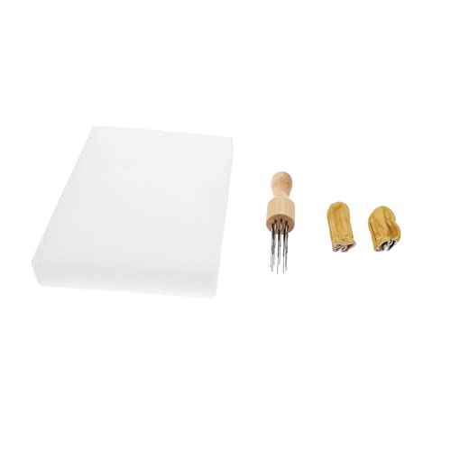 TEHAUX 1 Set Nadelperlen Stoffnadeln Maschinenstickerei Set Handarbeit Garnrahmen Wickler Filznadel Werkzeug Stichstanzer Basteln Wollfilznadel Perlenbaumwolle von TEHAUX