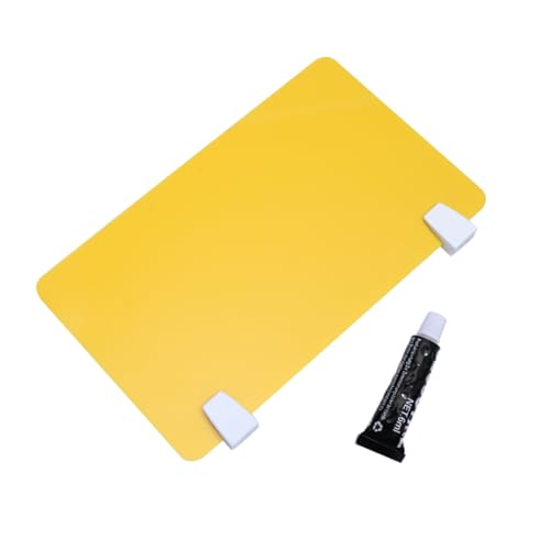 TEHAUX 1 Stück Acrylschallung Schreibtisch Raumteiler Schreibtischbüro Desktop Bürotrennwände Schreibtisch-Trennwand Trennwände für Schreibtische Partitionsbarriere -Panel Yellow von TEHAUX