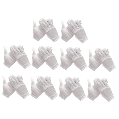 TEHAUX 10 Paare Anti-static Arbeitshandschuhe Esd Schutzhandschuhe Pc-bau Elektronik Reparatur Installation Ergonomisch Leicht und Flexibel für Präzise Montage und von TEHAUX