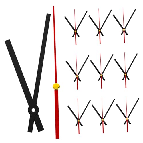 TEHAUX 10 Sätze Teiliges Uhrzeiger Kunststoff Strapazierfähige und Elegante Uhrzeiger für DIY Uhrenprojekte Geeignet für Wanduhren und Uhrwerk Reparaturen von TEHAUX