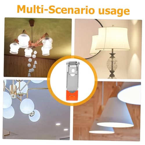 TEHAUX 10 Stück Teiliges Deckenlampen Federclips aus Orange Beschichtetem Stahl Stabile Befestigung für Einbau Downlights und Panelleuchten Einfache Montage Vielseitig Kompatibel mit LED von TEHAUX