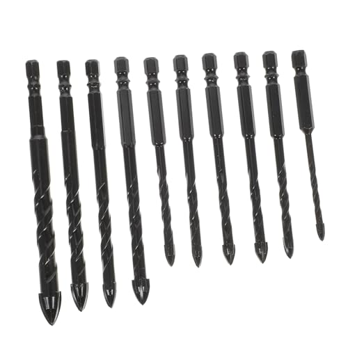 TEHAUX 10 Stück Teiliges Fliesenbohrer Kreuzspitze Sechskantschaft Präzises Bohren für Mauerwerk Keramik Glas Holz Verschleißfest Rostfrei Kompatibel mit Verschiedenen Bohrmaschinen TEHAUX 10 Stück Teiliges Fliesenbohrer Kreuzspitze Sechskantschaft Präzises Bohren für Mauerwerk Keramik Glas Holz Verschleißfest Rostfrei Kompatibel mit Verschiedenen Bohrmaschinen von TEHAUX