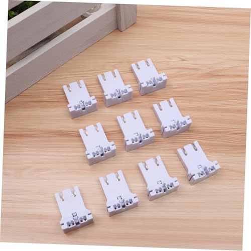TEHAUX 10 Stück Teiliges Fluoreszierender Lampenhalter aus Hitzebeständigem PC material Kompatibel mit Leuchtstofflampen Einfache Montage Langlebige Lampenfassung für LED und von TEHAUX