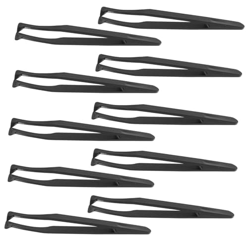 TEHAUX 10 Stück Teiliges Kunststoff-pinzettenset für Präzises Basteln Ergonomisch Geformt Vielseitig Einsetzbar für Nagelkunst Modellbau Sticker Anwendung Langlebig und Komfortabel von TEHAUX