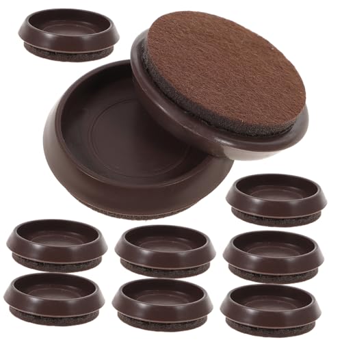 TEHAUX 10 Stück Teiliges Möbel Rollenhalter Filzpad rutschfest Kratzschutz für Stühle Sofas Tische Geeignet für Fliesenböden von TEHAUX
