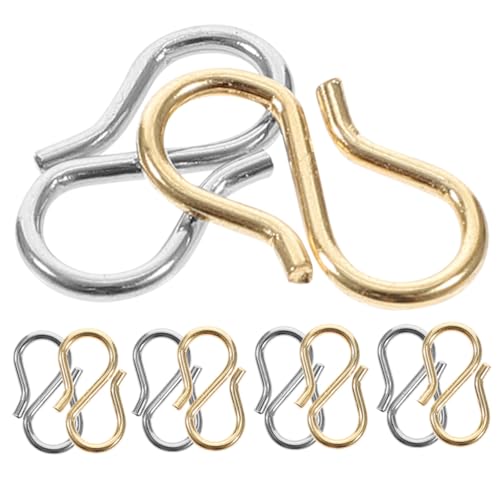 TEHAUX 10 Stück Teiliges S haken Verschlüsse aus hochwertigem Metall Leicht und Praktisch Schmuckverbinder für DIY Armbänder und Halsketten Einfach zu Montieren Tragen von TEHAUX