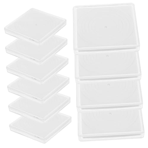 TEHAUX 10 Stück Teiliges Transparente Münzboxen aus Robustem Einstellbare Kleine Münzhalter mit Klarem Design Stapelbare Aufbewahrungsboxen für Münzsammler und Praktische Schutzbehälter von TEHAUX