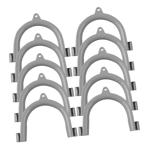 TEHAUX 10 Stück Teiliges U förmige Flexible Waschmaschinen Ablaufschlauch Halter Clips aus Robustem Kunststoff für Sichere Fixierung und Auslaufschutz bei Waschmaschinenablauf von TEHAUX