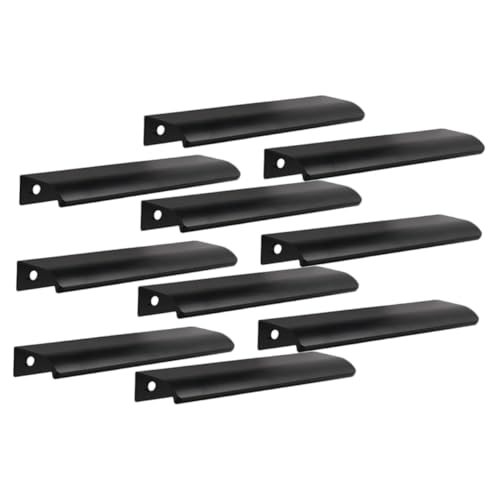 TEHAUX 10 Stück Teiliges Versteckte Fingerzuggriffe aus Schwarzem Aluminium Elegante Montagefreie Möbelgriffe für Küchen und Kleiderschränke Nordischer Stil Lang Praktische und Moderne TEHAUX 10 Stück Teiliges Versteckte Fingerzuggriffe aus Schwarzem Aluminium Elegante Montagefreie Möbelgriffe für Küchen und Kleiderschränke Nordischer Stil Lang Praktische und Moderne von TEHAUX