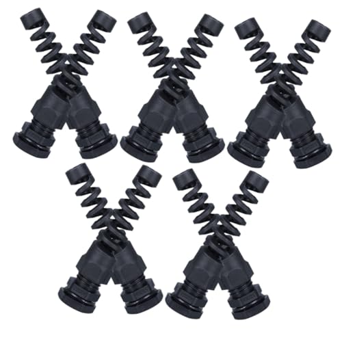 TEHAUX 10 Stück Teiliges Wasserdichte Kabelverschraubung mit Zugentlastung Verstellbarer Nylon Schutz für Outdoor Stromkabel Einfache Installation Geeignet für LED Leuchten und von TEHAUX